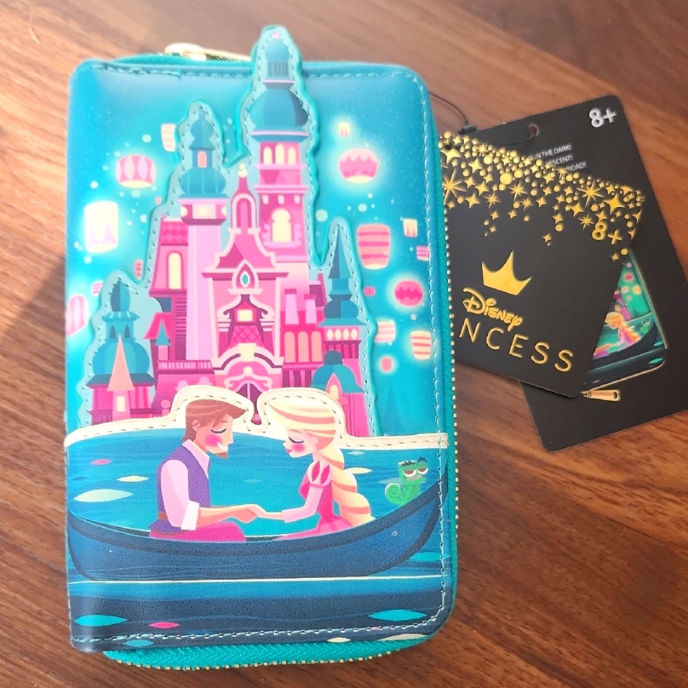 Loungefly Tangled Glow In Dark Wallet NWT